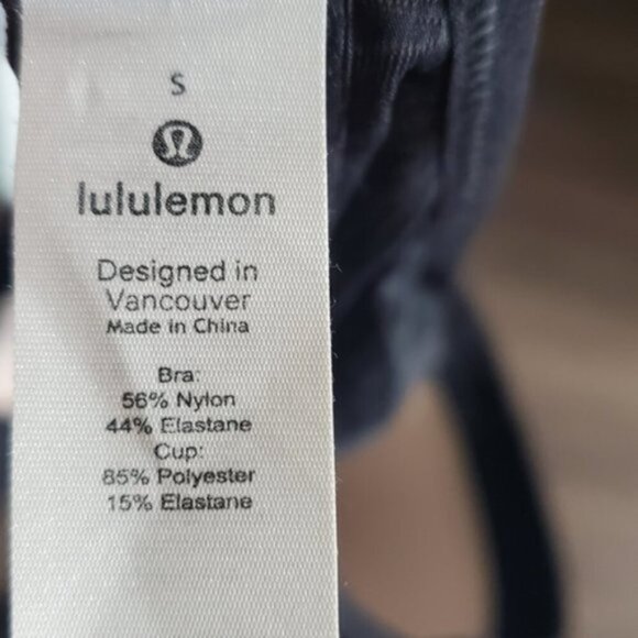 Lululemon Shadow Mesh Leaf Bra black muse size S - Picture 4 of 8